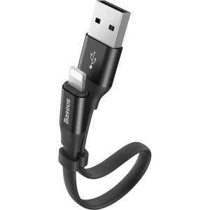 Baseus Nimble płaski kabel przewód USB / Lightning z uchwytem 2A 0,23M czarny (CALMBJ-B01)