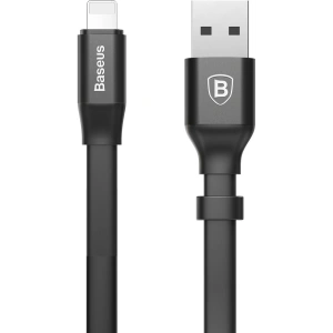 Baseus Nimble Flat Portable USB / Lightning Cable with Buckle 2A 0,23M black (CALMBJ-B01)