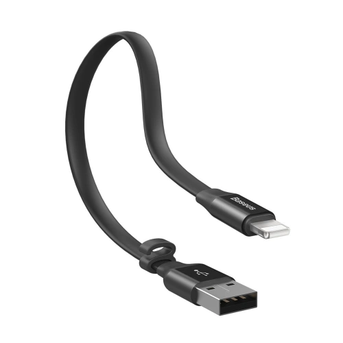 Kup Baseus Nimble lapos USB / Lightning kábel 2A tartóval 0,23M fekete (CALMBJ-B01) - BSU2255BLK - {ean13} - Sklep Home Screen