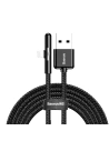 Baseus cablu unghiular din nailon USB Lightning pentru gameri 1.5A 2m negru (CAL7C-B01)