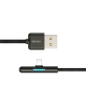 Kup Baseus úhlový nylonový kabel USB Lightning pro hráče 1.5A 2m černý (CAL7C-B01) - BSU2285BLK - {ean13} - Sklep Home Screen