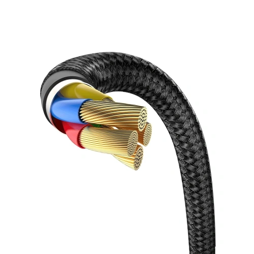 Kup Baseus úhlový nylonový kabel USB Lightning pro hráče 1.5A 2m černý (CAL7C-B01) - BSU2285BLK - {ean13} - Sklep Home Screen