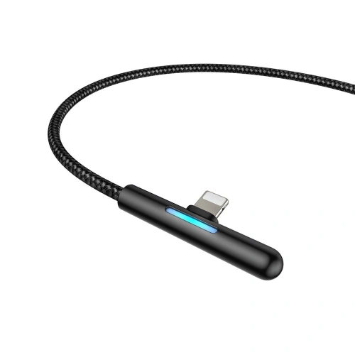 Kup Baseus úhlový nylonový kabel USB Lightning pro hráče 1.5A 2m černý (CAL7C-B01) - BSU2285BLK - {ean13} - Sklep Home Screen