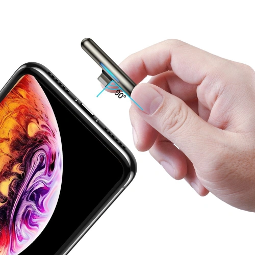 Kup Baseus kątowy nylonowy kabel przewód USB Lightning dla graczy 1.5A 2m czarny (CAL7C-B01) - BSU2285BLK - {ean13} - Sklep Home Screen