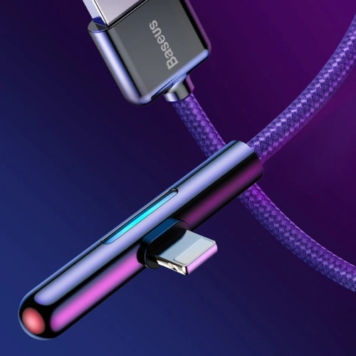 Kup Baseus úhlový nylonový kabel USB Lightning pro hráče 1.5A 2m černý (CAL7C-B01) - BSU2285BLK - {ean13} - Sklep Home Screen