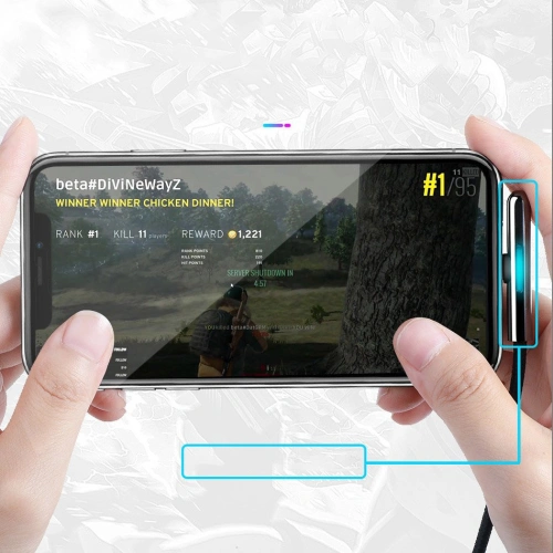 Buy Baseus Mobile Game Elbow Cable USB Lightning with Nylon Braid 1.5A 2m black (CAL7C-B01) - BSU2285BLK - {ean13} - Home Screen Store Europe