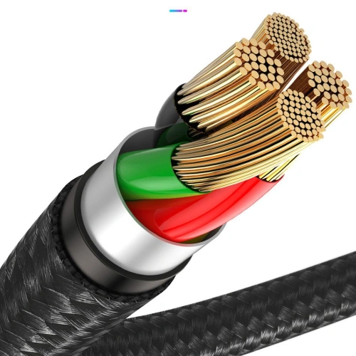 Kup Baseus úhlový nylonový kabel USB Lightning pro hráče 1.5A 2m černý (CAL7C-B01) - BSU2285BLK - {ean13} - Sklep Home Screen