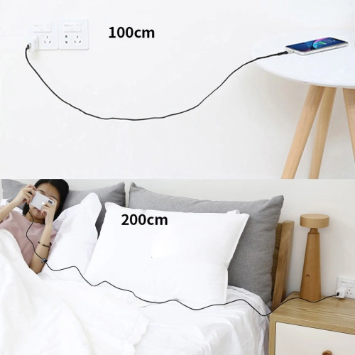 Kup Baseus kątowy nylonowy kabel przewód USB Lightning dla graczy 1.5A 2m czarny (CAL7C-B01) - BSU2285BLK - {ean13} - Sklep Home Screen