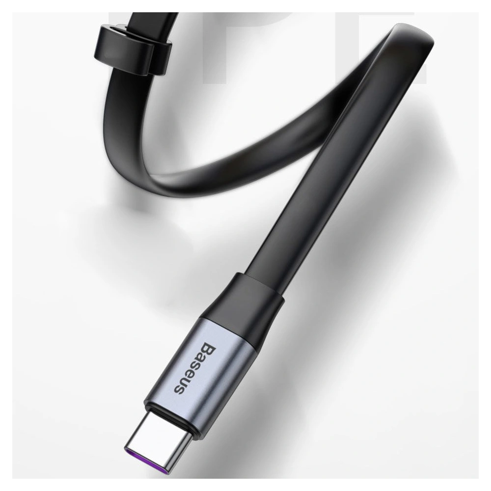 Baseus Simple płaski kabel przewód USB / USB Typ C SuperCharge 5A 40W Quick Charge 3.0 QC 3.0 23cm złoty (CATMBJ-BV3)