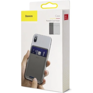 Baseus samoprzylepne etui na kartę karty dokumenty do telefonu szary (ACKD-B0G)