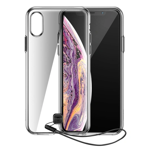 Kup Baseus Átlátszó Key megerősített tok gélkerettel Apple iPhone XS Max fekete (WIAPIPH65-QA01) - BSU2330BLK - {ean13} - Sklep Home Screen