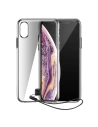 Baseus Átlátszó Key megerősített tok gélkerettel Apple iPhone XS Max fekete (WIAPIPH65-QA01)