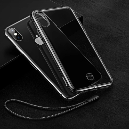 Kup Baseus Átlátszó Key megerősített tok gélkerettel Apple iPhone XS Max fekete (WIAPIPH65-QA01) - BSU2330BLK - {ean13} - Sklep Home Screen