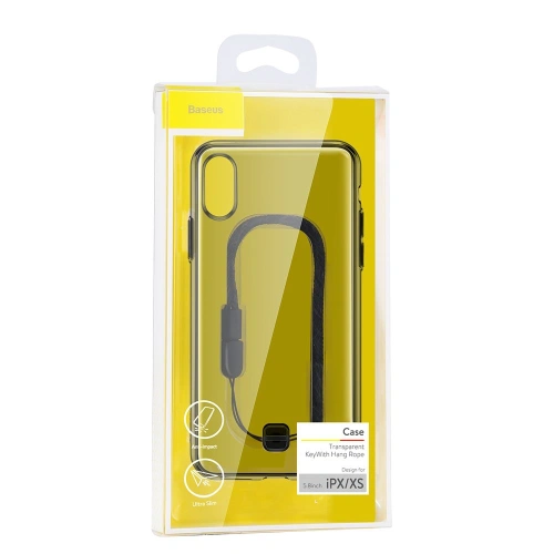 Kup Baseus Átlátszó Key megerősített tok gélkerettel Apple iPhone XS Max fekete (WIAPIPH65-QA01) - BSU2330BLK - {ean13} - Sklep Home Screen
