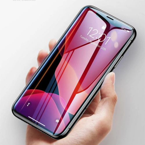 Buy Baseus 0.23mm curved-screen tempered glass screen protector with crack-resistant edges For iPhone XR / iPhone 11 Black (SGAPIPH6 - BSU2348BLK - {ean13} - Home Screen Store Europe