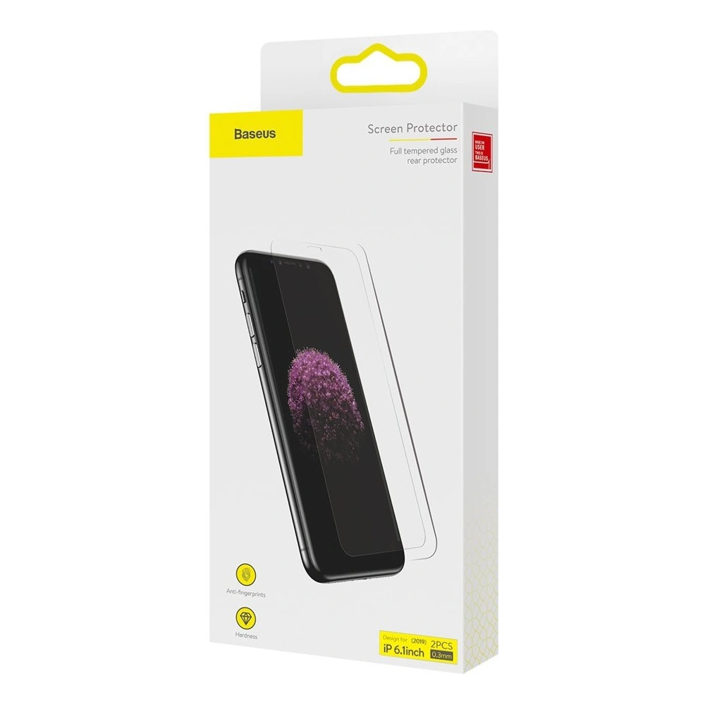 Baseus szkło hartowane 0.3mm 9H Apple iPhone 11/XR + pozycjoner (SGAPIPH61-LS02)