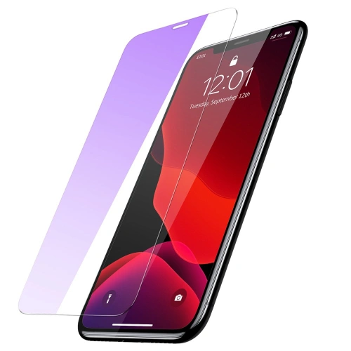 Kup Baseus szkło hartowane 0.3mm 9H Anti-bluelight Apple iPhone 11 Pro Max/XS Max + pozycjoner (SGAPIPH65-LF02) - BSU2354 - {ean13} - Sklep Home Screen