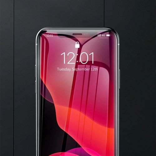 Kup Baseus szkło hartowane 0.3mm 9H Anti-bluelight Apple iPhone 11 Pro Max/XS Max + pozycjoner (SGAPIPH65-LF02) - BSU2354 - {ean13} - Sklep Home Screen