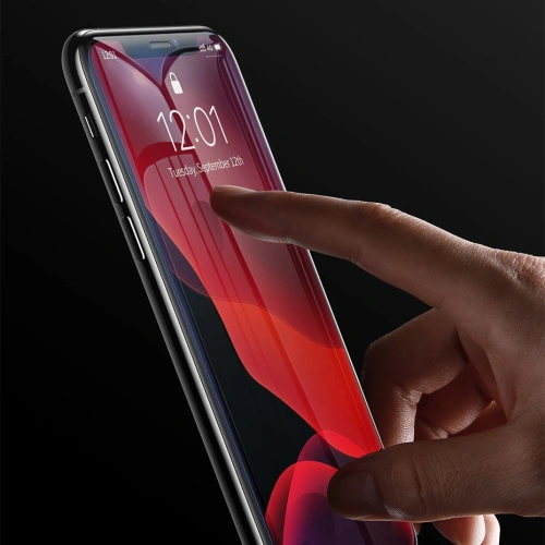 Kup Baseus szkło hartowane 0.3mm 9H Anti-bluelight Apple iPhone 11 Pro Max/XS Max + pozycjoner (SGAPIPH65-LF02) - BSU2354 - {ean13} - Sklep Home Screen