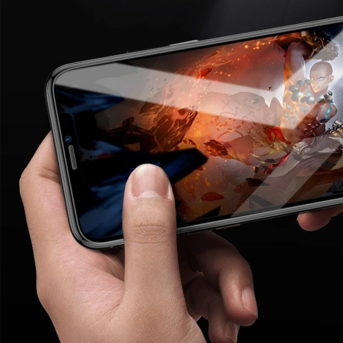 Kup Baseus szkło hartowane 0.3mm 9H Anti-bluelight Apple iPhone 11 Pro Max/XS Max + pozycjoner (SGAPIPH65-LF02) - BSU2354 - {ean13} - Sklep Home Screen