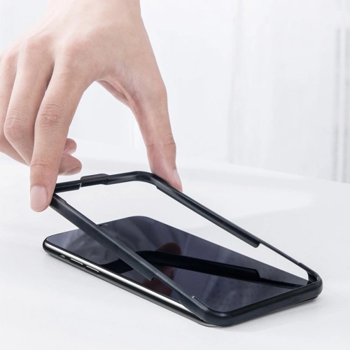 Kup Baseus 0.3mm Apple gehärtetes Glas 9H Anti-Blaulicht iPhone 11 Pro Max/XS Max + Positionierer (SGAPIPH65-LF02) - BSU2354 - {ean13} - Sklep Home Screen