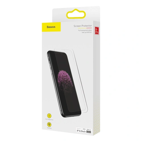 Kup Baseus szkło hartowane 0.3mm 9H Anti-bluelight Apple iPhone 11 Pro Max/XS Max + pozycjoner (SGAPIPH65-LF02) - BSU2354 - {ean13} - Sklep Home Screen