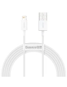 USB kábel Lightninghoz Baseus Superior Series, 2.4A, 2m (fehér)