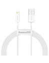 Cablul USB la Lightning Baseus Superior Series, 2.4A, 1,5m (alb)