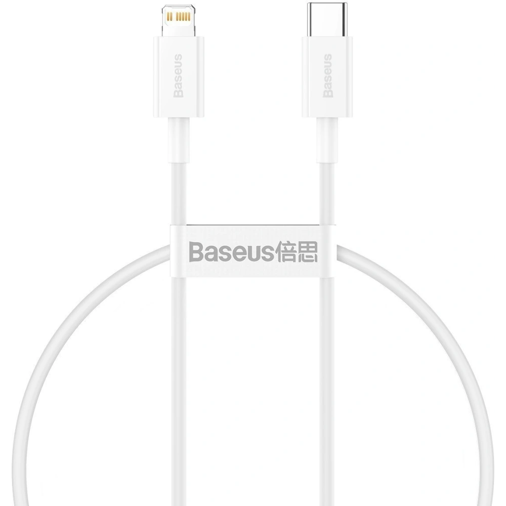 Kabel USB-C do Lightning Baseus Superior Series, 20W, PD, 0,25m (biały)