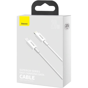 Baseus USB-C zu Lightning Kabel Superior Series, 20W, PD, 0.25m (weiß)
