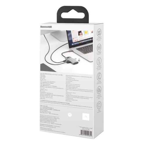 Kup Baseus Hub 4in1 Metal Gleam Series, USB-C auf USB 3.0 + USB 2.0 + HDMI + USB-C PD - BSU2370 - {ean13} - Sklep Home Screen