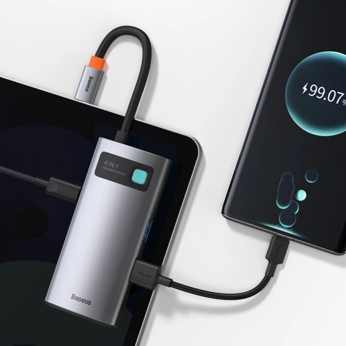 Kup Baseus Hub 4in1 Metal Gleam Series, USB-C auf USB 3.0 + USB 2.0 + HDMI + USB-C PD - BSU2370 - {ean13} - Sklep Home Screen