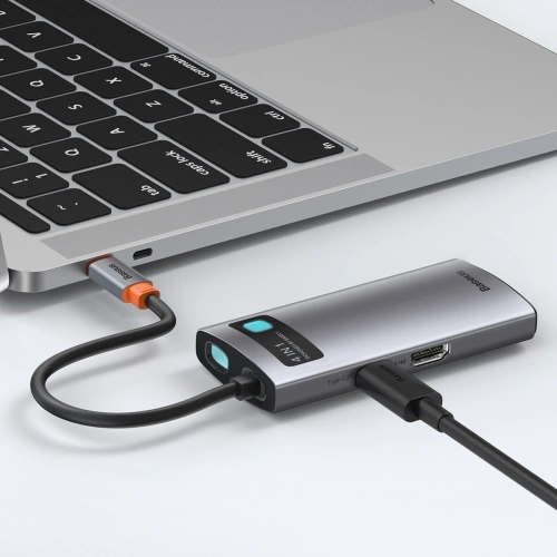 Kup Baseus Hub 4in1 Metal Gleam Series, USB-C auf USB 3.0 + USB 2.0 + HDMI + USB-C PD - BSU2370 - {ean13} - Sklep Home Screen