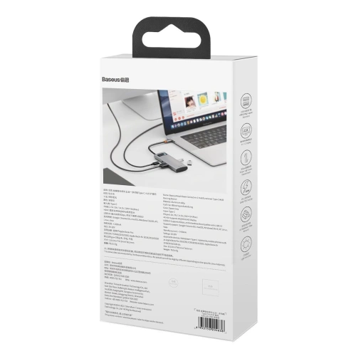 Kup Hub 5w1 Baseus Metal Gleam Series, USB-C 3x USB 3.0 + HDMI + USB-C PD-hoz - BSU2371 - {ean13} - Sklep Home Screen