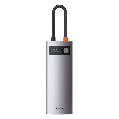 Kup Hub 6v1 Baseus Metal Gleam Series, USB-C na 3x USB 3.0 + HDMI + USB-C PD + Ethernet RJ45 - BSU2372 - {ean13} - Sklep Home Screen