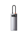 Hub 6w1 Baseus Metal Gleam Series, USB-C do 3x USB 3.0 + HDMI + USB-C PD + Ethernet RJ45