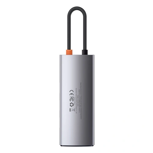 Kup Hub 6w1 Baseus Metal Gleam Series, USB-C do 3x USB 3.0 + HDMI + USB-C PD + Ethernet RJ45 - BSU2372 - {ean13} - Sklep Home Screen