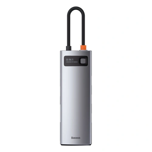 Kup Hub 8w1 Baseus Metal Gleam Series, USB-C 3x USB 3.0 + HDMI + USB-C PD + Ethernet RJ45 + microSD/SD - BSU2373 - {ean13} - Sklep Home Screen