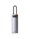Hub 8w1 Baseus Metal Gleam Series, USB-C do 3x USB 3.0 + HDMI + USB-C PD + Ethernet RJ45 + microSD/SD