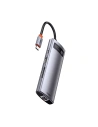 Kup Hub 8w1 Baseus Metal Gleam Series, USB-C do 3x USB 3.0 + HDMI + USB-C PD + Ethernet RJ45 + microSD/SD - BSU2373 - {ean13} - Sklep Home Screen