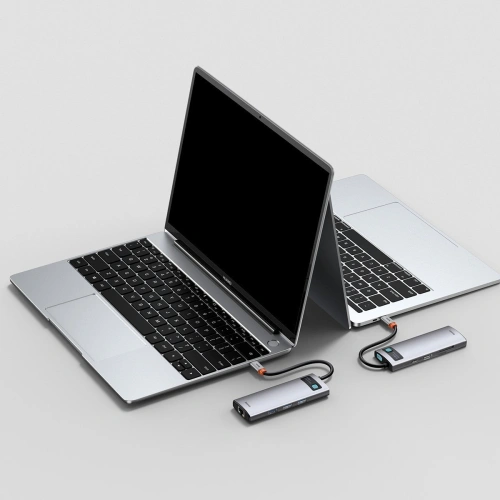 Kup Baseus Hub 8in1 Metal Gleam Series, USB-C an 3x USB 3.0 + HDMI + USB-C PD + Ethernet RJ45 + microSD/SD - BSU2373 - {ean13} - Sklep Home Screen