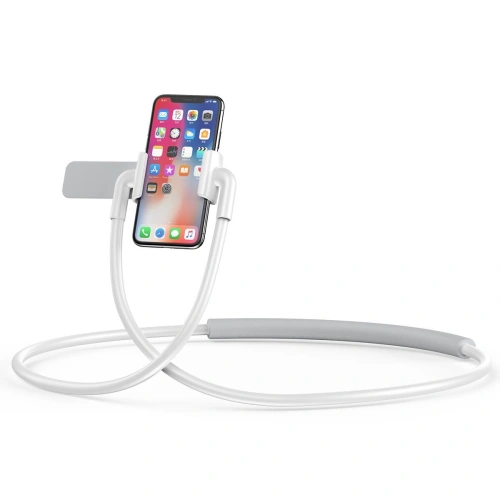 Kup Uchwyt Baseus Neck-Mounted Lazy Bracket na szyję, do telefonów i tabletów 4-10" (biały) - BSU2375WHT - {ean13} - Sklep Home Screen