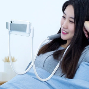 Uchwyt Baseus Neck-Mounted Lazy Bracket na krk, pro telefony a tablety 4-10" (bílý)