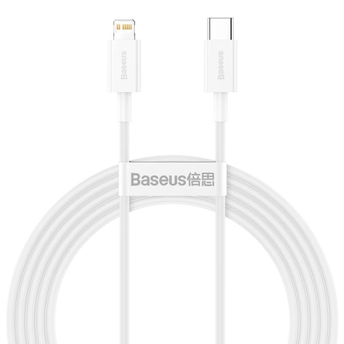 Kup Cablu USB-C la Lightning Baseus Superior Series, 20W, PD, 2m (alb) - BSU2378WHT - {ean13} - Sklep Home Screen