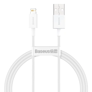 Kup Kabel USB do Lightning Baseus Superior Series, 2.4A, 1m (bílý) - BSU2379WHT - {ean13} - Sklep Home Screen