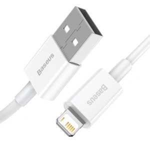 Kup Kabel USB do Lightning Baseus Superior Series, 2.4A, 1m (bílý) - BSU2379WHT - {ean13} - Sklep Home Screen