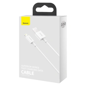 Kup Kabel USB do Lightning Baseus Superior Series, 2.4A, 1m (biały) - BSU2379WHT - {ean13} - Sklep Home Screen