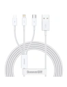Kabel USB 3w1 Baseus Superior Series, USB do micro USB / USB-C / Lightning, 3.5A, 1.2m (biały)