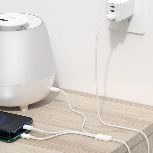 Kup Cablul USB 3w1 Baseus Superior Series, USB la micro USB / USB-C / Lightning, 3.5A, 1.2m (alb) - BSU2381WHT - {ean13} - Sklep Home Screen