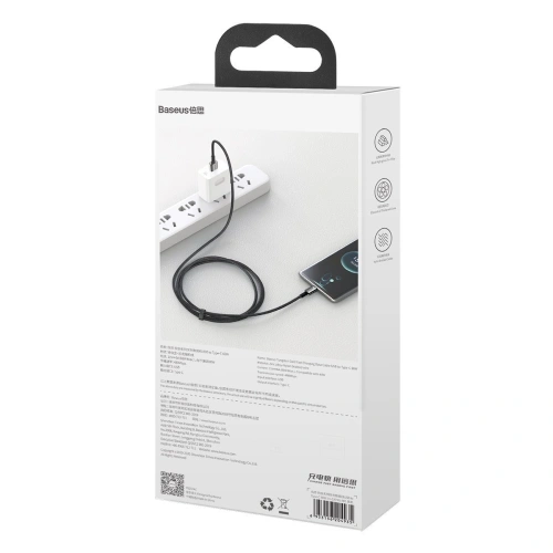 Kup USB-C USB kábel Baseus Tungsten Gold, 66W, 1m (fekete) - BSU2382BLK - {ean13} - Sklep Home Screen